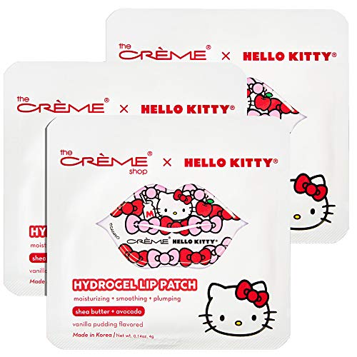 A Créme Bolt x Hello Kitty Hidrogél Ajak Javítás | Vanília Ízű Puding - 3 Pack, Shea Vaj, Avokádó Kivonat, Hidratálja, Kisimítja, valamint