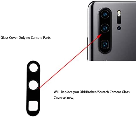 (3pcs Pack) a Fényképezőgép Hátsó Üveg Lencse Csere Hátsó Kamera Fedél Huawei P30 Pro 2019-Nek 6,47 Inchs -Fekete (nem alkalmas P30 vagy