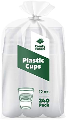 [240 Gróf - 12 oz.] Világos, Eldobható Műanyag Pohár Hideg - Fél Csésze Ivás