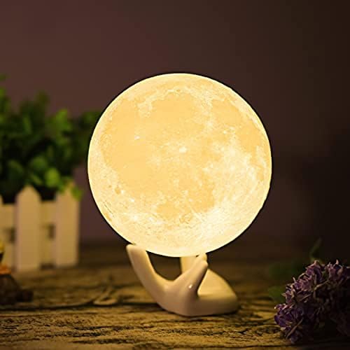 Balkwan anyák Napi Ajándékok Hold Lámpa, 3,5 hüvelyk 3D Nyomtatás Hold Fény, Szabályozható, majd Érintse meg az Ellenőrzés Design,Romantikus,