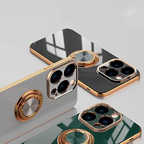 aowner iPhone 14 Pro Esetében Gyűrűt Tartó, Forgatható 360 Mágneses Állvány Támogatás Autós tartó Vékony Ütésálló a Nők a Férfiak