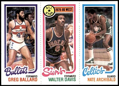 1980 Topps 245/4 / 33 Greg Ballard/Walter Davis/Nate Archibald (Kosárlabda Kártya) NM/MT
