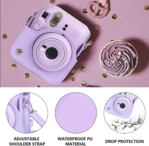 CAIYOULE Tartozékok Fujifilm Instax Mini 12 Instant Fényképezőgép Csomag Tartalmazza PU Bőr Instax 12 Esetben + Mini Albumot & Keretek
