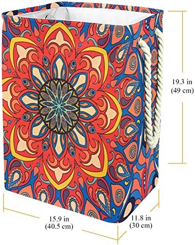 Unicey Etnikai Mandala Virágos Mintás Nagy Méretű ruhákat, amiket Összecsukható Tároló Kosár Hálószoba Gyerekszoba Baba