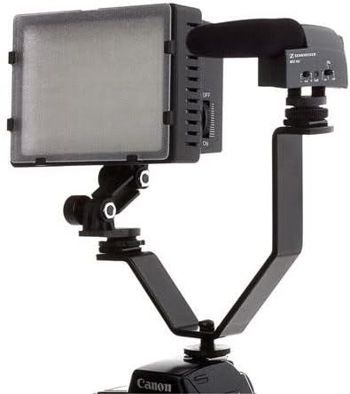 Polaroid V - Alakú Dual Kamera & Kamera Konzol, 2 Normál Cipő Tartók (Csatolja Egyszerre Mikrofonok, Fény, Vaku, Monitorok stb.), A