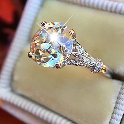 Esküvő & Eljegyzési Gyűrűk Női Aranyozott Gyűrű Divat Ékszerek Gyűrűk Kerek Vágott Szoliter Gyűrűk