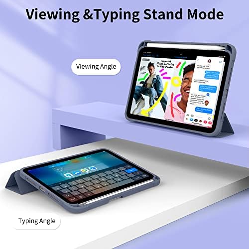 Aoub iPad Mini 6 Esetben (8.3 Hüvelyk) 2021, az iPad Mini 6. Generációs Eset tolltartó, Ütésálló Trifold Állni Okos Esetben a Tiszta, Átlátszó
