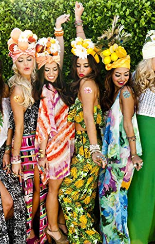 Ooopsi 10 Lap Hawaii Virágos Ideiglenes Tetoválás -Hawaii/Trópusi/Flamingo/Nyári Medence Party Dekorációk, Kellékek Szívességeket