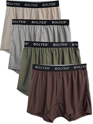 Bolter Férfi 4 Csomag Teljesítmény Boxer Rövidnadrágok