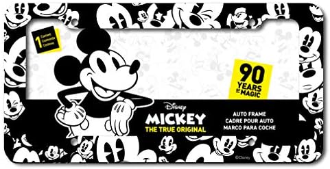 CHROMA 42563 Disney Mickey Egér Emoji Fej Műanyag Keret, 1 Csomag, FEKETE-FEHÉR