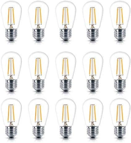 Brightech Környezetben PRO Csere LED Izzók, 2 Watt Vintage Edison LED Izzók, 3000K Semleges Fehér Szabályozható Szabadtéri String