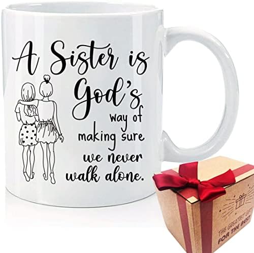 SUUURA-OO Születésnapi Ajándékok Nővér, Bögre Ajándék Húgom, Húgom, az Istenek Így Soha nem vagy Egyedül Bögre, Nővér Ajándék Nővér