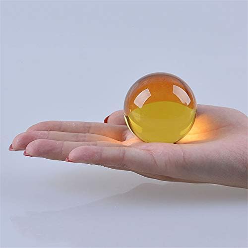 Cozylkx kristálygömb 50mm Kvarc Üveg Labdát Osztály AAA Gyógyító Labda Gömb a Meditáció Jóslás, Otthon Dekoráció, Sárga