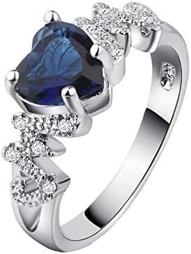 2023 Új Nők Eljegyzési Gyémánt Jegygyűrű Dísz Barack Szív Gyűrű, Anyának, Gyémánt Gyűrű, Jegygyűrű Halhatatlan Gyűrűk (A, 6)