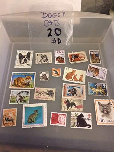 20 Kutya, Macska bélyegek gyűjtése meghatározott, világszerte lokális bélyegek