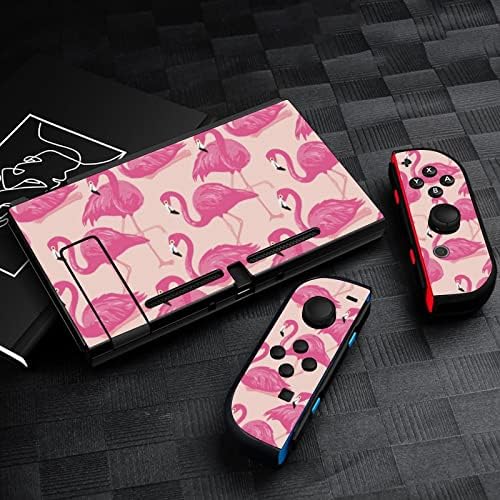 Rózsaszín Flamingók Kapcsoló Matrica Szép Minta Teljes Lezárja a Bőr Védelmét a Nintendo Kapcsoló, Kapcsoló
