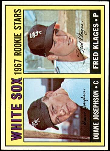 1967 Topps 373 White Sox Újoncok Duane Josephson/Fred Klages Chicago White Sox (Baseball Kártya) EX/MT White Sox