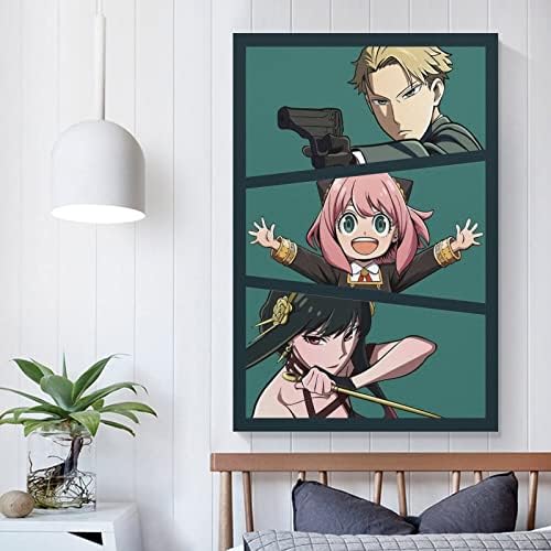 SHAHU Kém X Család Anime Plakát Hálószoba Esztétikai Fali Dekor, Fali Vászon Art Ajándék 12x18inch(30x45cm)