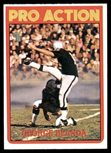 1972 Topps 348 Pro Akció George Blanda Oakland Raiders (Foci Kártya) EX Raiders Kentucky
