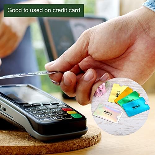 YOKIVE 10 Db RFID Kártya Tartóját Vízszintes, Kártya Ujjú Slim | karcálló, Nagy Üzleti Kártya, beléptető Kártyák (5 Színben, 3.62-Hüvelyk)