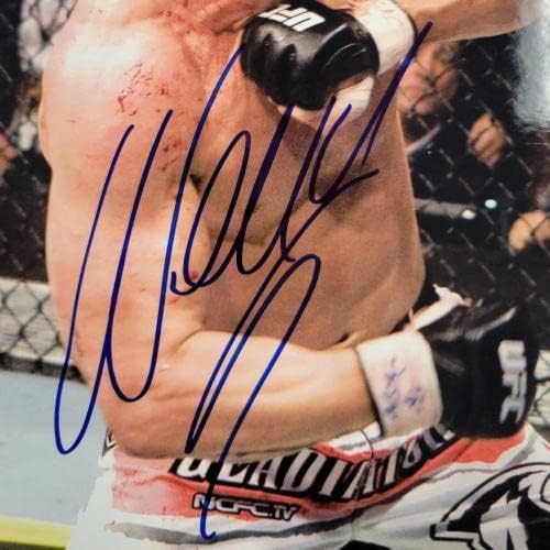 Chuck Iceman Liddell Wanderlei Silva aláírt 12 x 18 fotó autogramot ~ PSA/DNS-COA - Dedikált UFC-Fotók