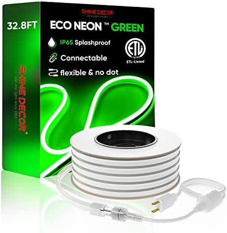 Ragyog Dekoráció Csomag Termékek a Tápkábel Csomag Zöld 10M/32.8 ft LED Neon Kötél Világítás Készlet