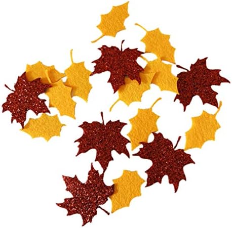 Amosfun Étkező Asztal Dekoráció Hálaadás Konfetti Őszi Levelek Konfetti Szőtt Csillogó Maple Leaf Konfetti Fesztivál Táblázat