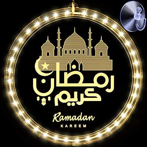 3D Ramadan Kareem Világítás, Hold, Csillag, az Iszlám Dekoráció Tündér Ablak Fények, Díszek, Iszlám Muzulmán Stílusú Akkumulátoros