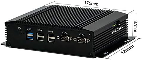 PARTAKER ventilátor nélküli Ipari PC-n,Mini PC Celeron J1900/N3520/N2920 CPU, 4GB Ram, 64GB SSD,2xCOM, 2xUSB 3.0, 4xUSB