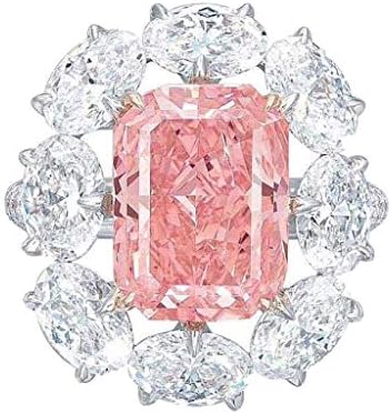 Férfi Hűvös Gyűrűk Aranyos Gyűrű Készlet Gyönyörű Rózsaszín Gyémánt Geometriai Ovális Liba Tojás Női Gyűrű, Ékszerek, Ajándék, 90-es évek