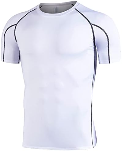 Ymosrh Férfi T-Shirt Póló Kerek Nyakú Divatos Fitness Ruha Szabadtéri Képzés Alkalmi Futó Ruházat Pólók