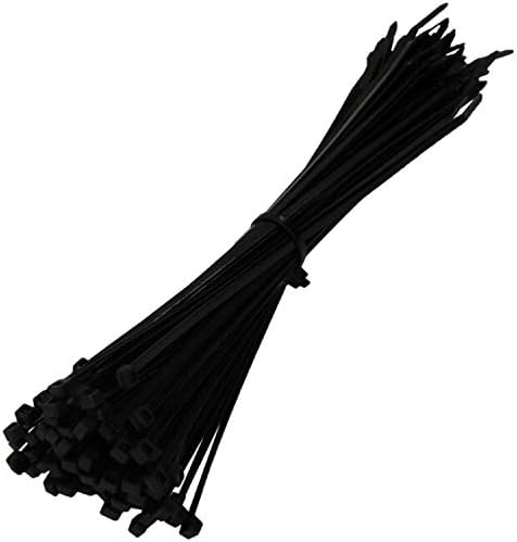 100-as Kábel Zip Nyakkendő 4mm 200mm, nagy teherbírású 8 Inch Nylon én-zár Kábel, Fekete Nyakkendő,Többcélú