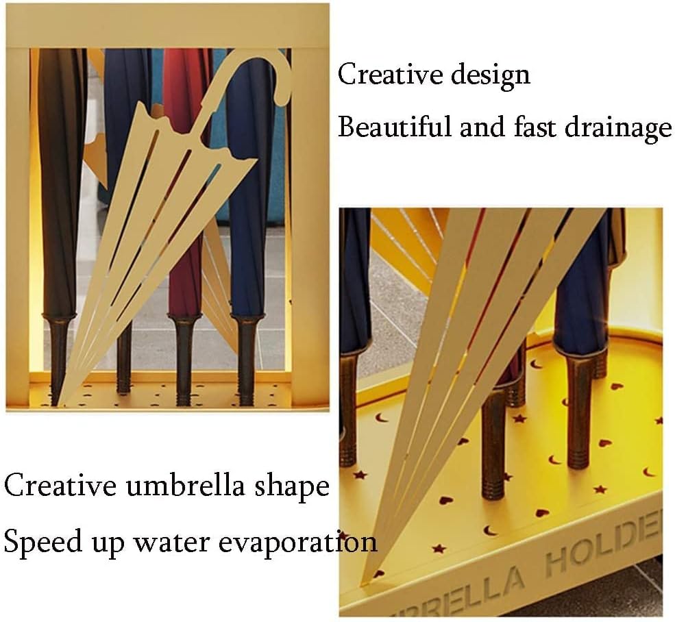 XHALERY Esernyő Rack Állvány, Esernyő tartó,Esernyő Áll esernyőtartó Hotel Fény, 12 Lyukak Kreatív Multifunkcionális Esernyő