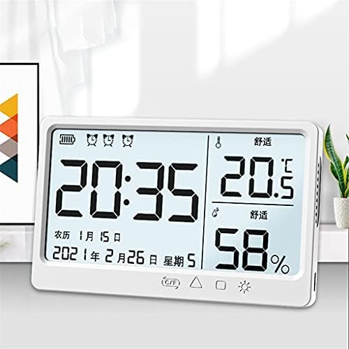 YFQHDD Intelligens LCD Hőmérséklet Páratartalom Mérő Ébresztőóra Időjárás Állomás Eszköz Beltéri Hőmérő Páratartalom Eszköz