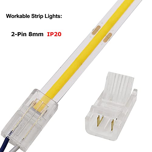 Biantie La 2-Pin LED Szalag Csatlakozók Unwired Klipek