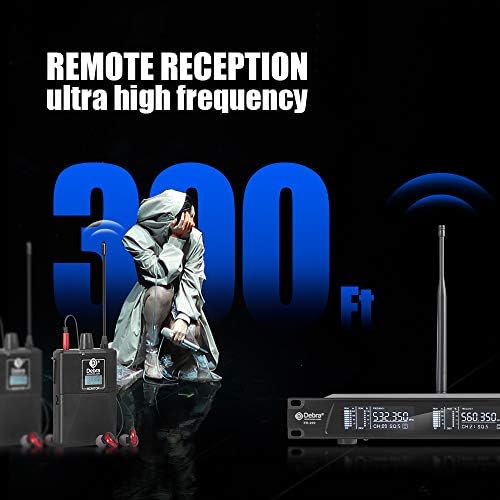 D Debra Audio PRO ER-202 UHF Dual Csatorna Wireless Fül-Monitor Rendszer Monitoring Típusú Színpad, Zenekar, Stúdió, Zenészek, Monitoring(4