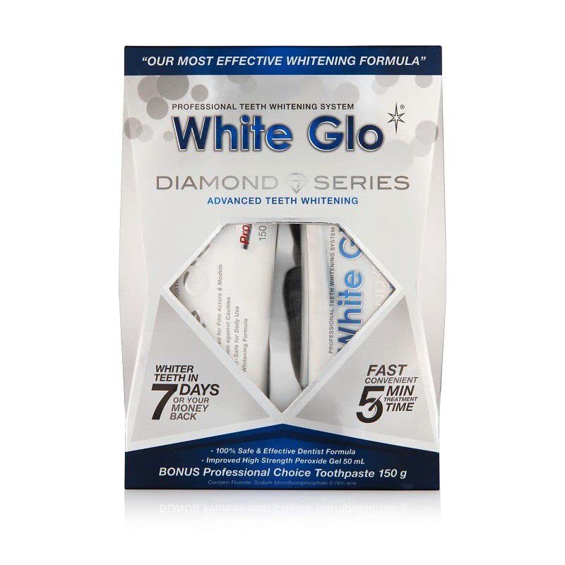 Fehér Glo Gyémánt Sorozat Speciális Fogfehérítő Rendszer Bónusz Fehérítő Fogkrém, 35 Szám