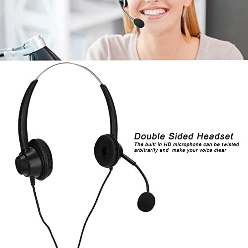 Zyyini H360 TYP‑C Binaurális Üzleti Fülhallgató,Kétoldalas Fejhallgató Beépített Mikrofon HD,Binaurális Telefon Fejhallgató a Call