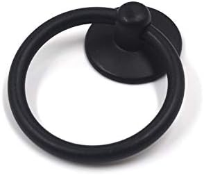 FarBoat 10db Gyűrűt Húz Kezeli a Kabinet Gyűrű Gombok Fém Szekrény Fiókos Szekrény Antik Kárpitos Csavarokkal (Matt Fekete, 45 mm/1,8 hüvelykes