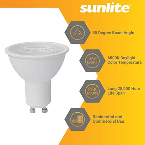 Sunlite 80529 LED MR16 Fényvisszaverő Reflektor Izzó, 7 Watt (50W Halogén Izzó Cseréje) 120 V, 550 Lumen, 35° Flood Gerenda,