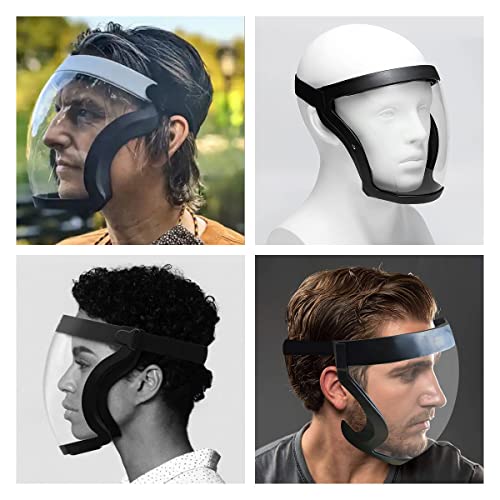 Műanyag arcvédő (2 Csomag) Teljes Biztonsági arcvédelem Berendezés az Unisex Felnőtt, Újrahasználható, Nincs Párásodás Átlátszó arcvédőt