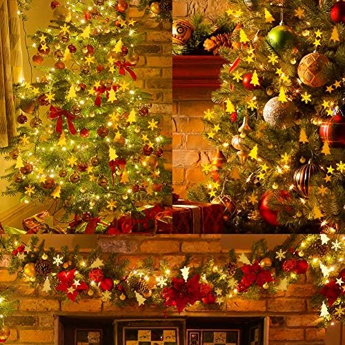 Karácsonyi Fények Led String Fények elemes Vízálló Ablak Lámpák Meleg Fehér Led-ek a karácsonyfa Dekoráció, Beltéri, Kültéri Karácsonyi