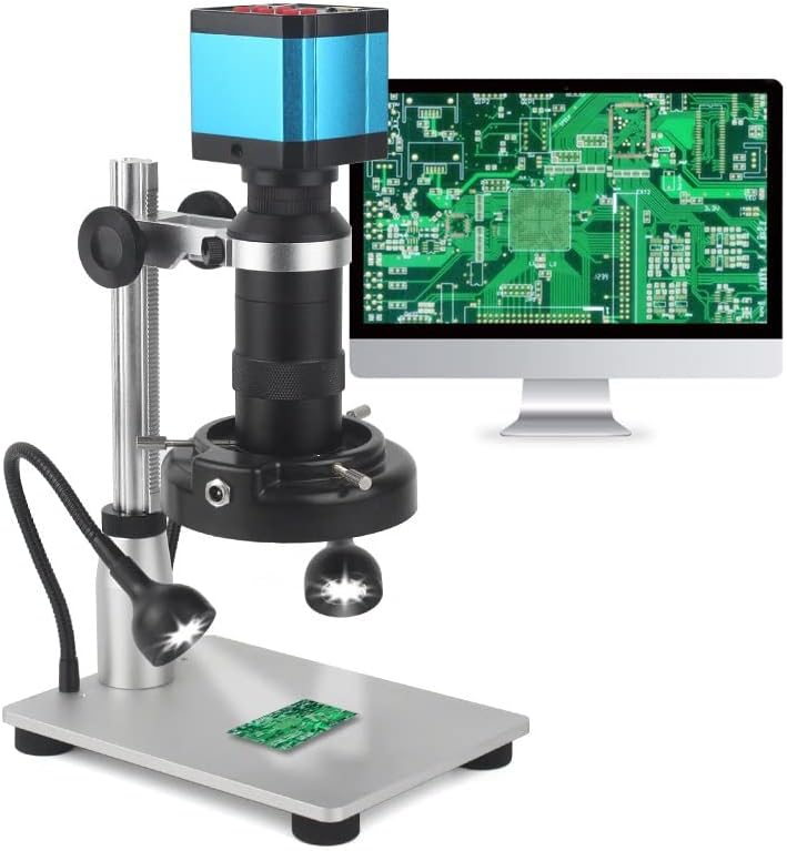 Mikroszkóp Kiegészítők HDMI USB Digitális Videó Mikroszkóp Monokuláris Kamera Continus Zoom 130X Labor Fogyóeszközök (Szín : E)