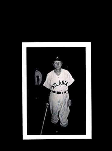 Dixie Walker SZÖVETSÉG Coa Aláírt Vintage 4x5 1950-es Atlantai Keksz Eredeti Fotó - Dedikált MLB Fotók