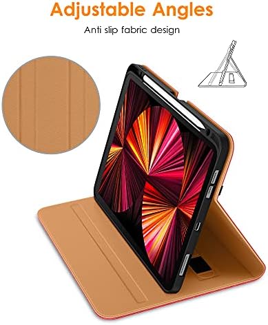 DTTO tok iPad Pro 11 Inch 4./3./2./1. Gen 2022/2021/2020/2018,Illik az iPad Air 4/5, Prémium PU Bőr Folio Stand burkolat Edzett Üveg