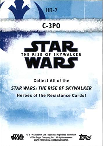 2020 Topps Star Wars A Rise of Skywalker Sorozat 2 Hősök Ellenállás HR-7 C-3PO Trading Card
