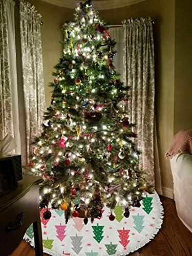 Baegutly karácsonyfa Szoknya Gallér Alap Szőnyeg Fedél Boldog Karácsonyt Színes Fa Új Évben Télen a Karácsonyi Ünnep Party Dekoráció