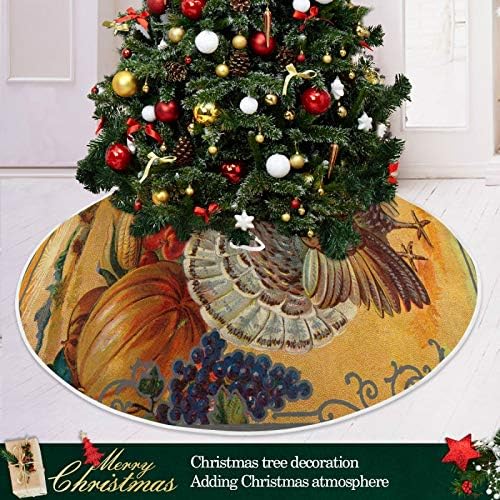 ALAZA karácsonyfa Szoknya Dekoráció,Kis Mini Szoknya Fa Dísz 35.4 Hüvelyk Boldog Hálaadás Törökország az ünnepekre Otthon Dekoráció