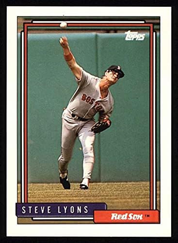 1992 Topps 349 Steve Lyons, a Boston Red Sox (Baseball Kártya) NM/MT Red Sox