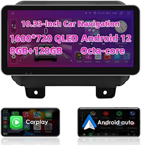 10.33 Hüvelyk Autó Sztereó Rádió Jeep Wrangler JL(2018-2021)/Gladiátor (2020-2021), 8Core 8+128GB GPS Navigáció Carplay Android Auto Helyi